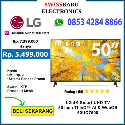 LG LED TV 50 50UQ7500 Ultra HD 4K Smart TV Swiss Baru Electronics