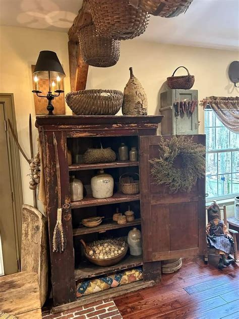 Pin On Country Primitive Farmhouse Decor Primitive Shelves