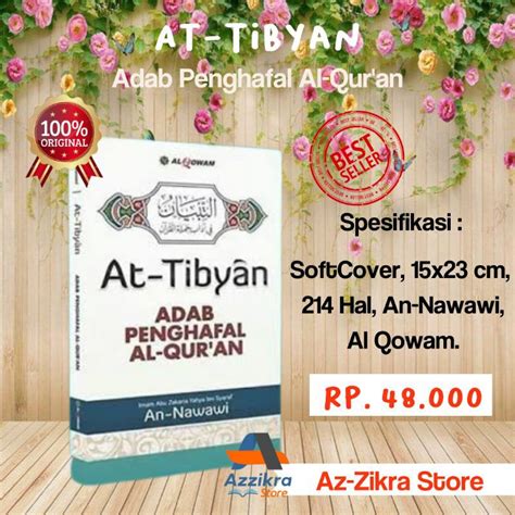 Jual Buku At Tibyan Adab Para Penghafal Al Quran An Nawawi Original