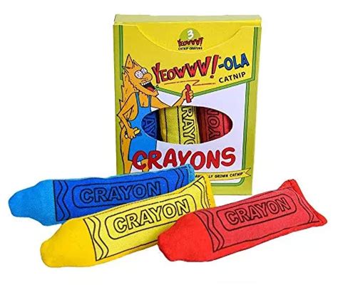 Ducky World Yeo Ola Crayons Cat Toy 3pc Set Hierba Gatera Meses Sin