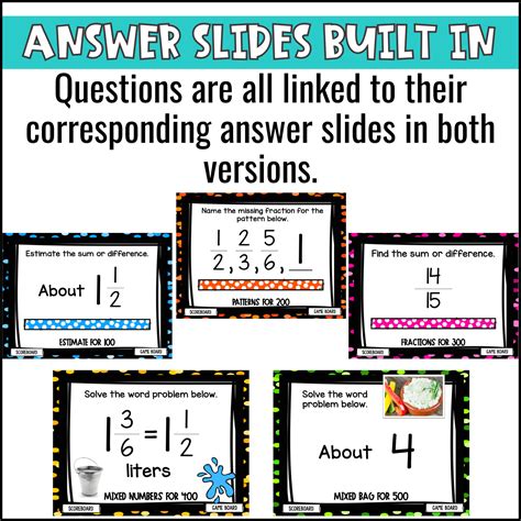 Add And Subtract Fractions Game Show Th Grade Test Prep Math Review