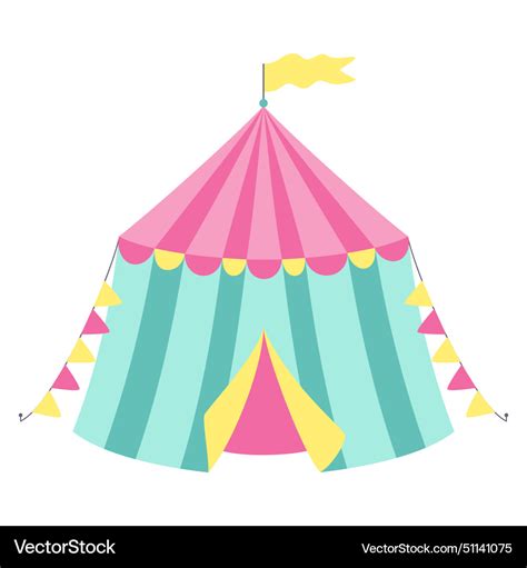 Colorful circus tent isolated Royalty Free Vector Image