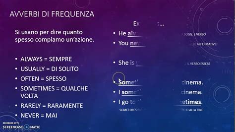G Il Simple Present Affermativo E Gli Avverbi Di Frequenza Youtube