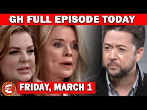 ABC 3 1 2024 General Hospital Full Episode Today Friday March 1