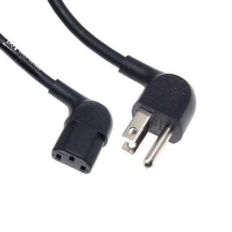 Right Angled Us Ac Power Cord 3 Prong Nema 5 15p To Iec C13 Adapter Power Supply Lead Extension