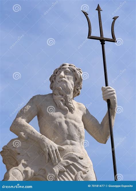 Man With Big Fork As A Neptune Trident Royalty Free Stock Photo