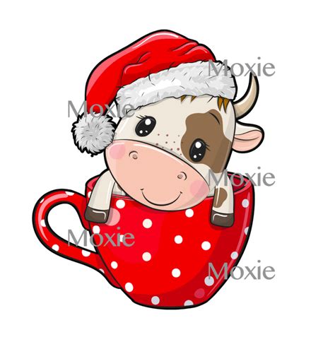 Free clip christmas cow, Download Free clip christmas cow png images ...