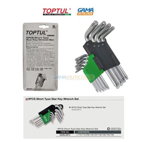 Jeux Cle Torx Pcs Pm Toptul Gama Outillage Alg Rie