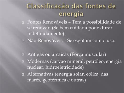 PPT - Fontes de energia PowerPoint Presentation, free download - ID:4877733