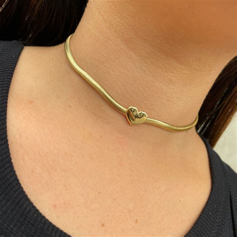 Choker Grossa Cora O Liso Banhada Ouro K Andreia Branco Acess Rios