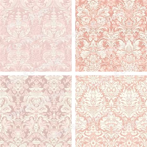 20 Pale Pink Damask Digital Paper Victorian Digital Paper Etsy