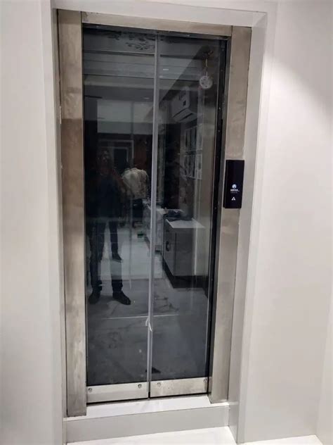 Center Opening Silver Ss Glass Elevator Door Telescopic At Rs 70000 In Pune