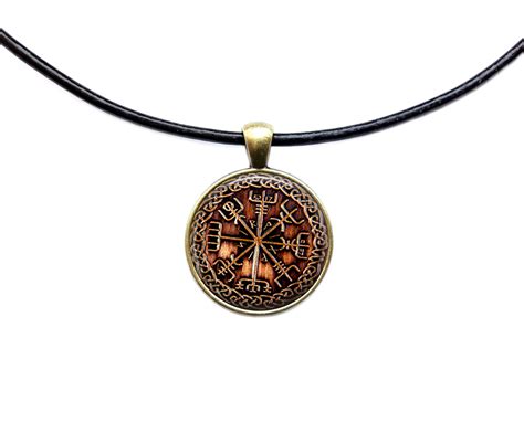 Viking Jewelry Vegvisir Rune Necklace Occult Pendant