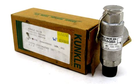 NEW KUNKLE 0140 C01 ME0100 RELIEF VALVE 0140C01ME0100 SB Industrial