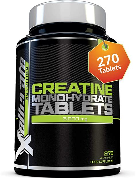 Creatine Monohydrate Tablets 3000mg 270 Creatine Tablets 3 Month Supply Creatine Powder