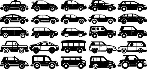 Car Icons Collection 43771905 Vector Art at Vecteezy