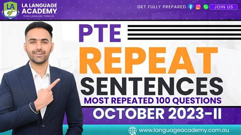 PTE Speaking Repeat Sentences October 2023 II Exam Predictions LA