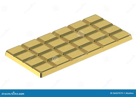 Golden chocolate bar stock illustration. Illustration of money - 56267079