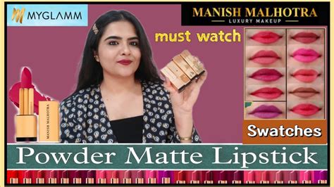 Manish Malhotra Powder Matte Lipstick Swatches And Review Myglamm