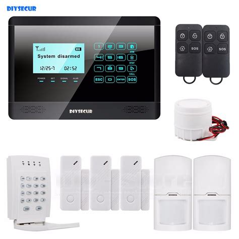 DIYSECUR Wireless GSM SMS TEXT Touch Keypad Home House Alarm System