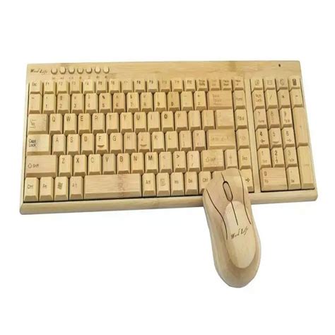 2016 Newest Environmental Handmade Bamboo 2.4G Wireless Multimedia Keyboard Wood Wooden Keyboard ...