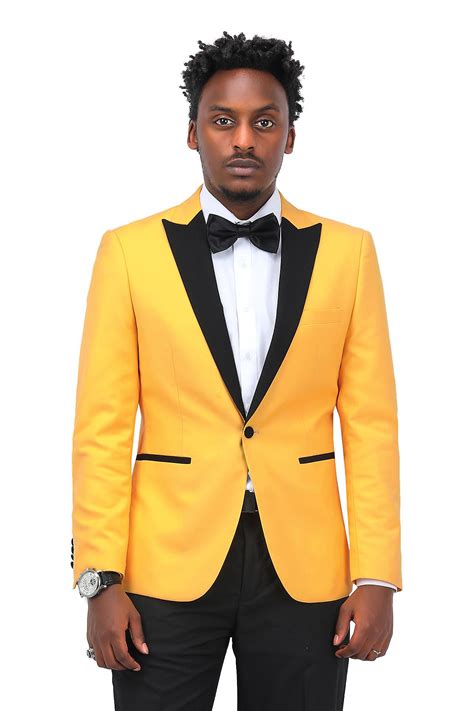 Allthemen Mens 3 Piece Suit Slim Fit Peaked Lapel Wedding Prom Blazer