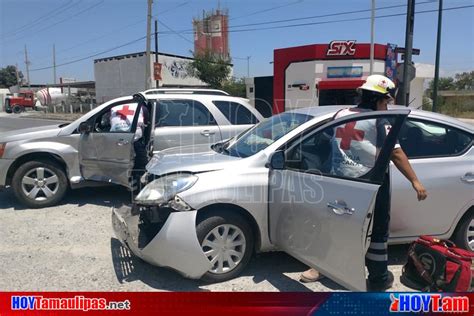 Hoy Tamaulipas Dos Lesionadas Deja Choque En El Eje Vial De Ciudad