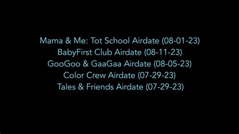 Mama Me Tot School Airdate 08 01 23 Plus 4 More YouTube