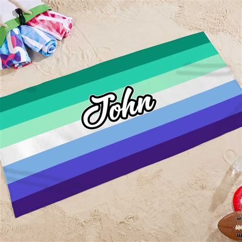 Customized Gay Pride Flag Beach Towel Lgbt Community Pride Bath Towel