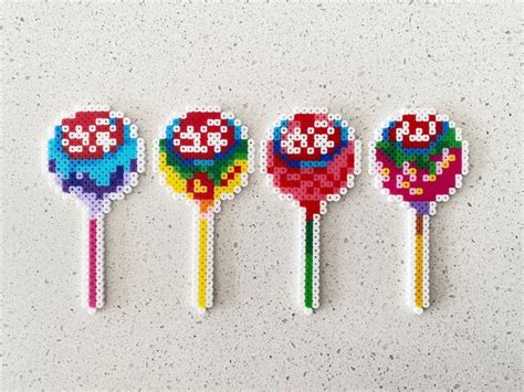 Chupa Chups Lollipops Pixel Perler Beads Art Can Be Fridge Magnet