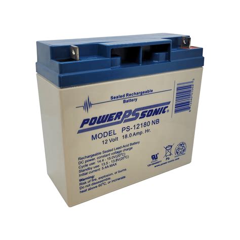 Power Sonic PS 12180NB 12 Volt 18 0 Ah NB SLA Rechargeable Battery