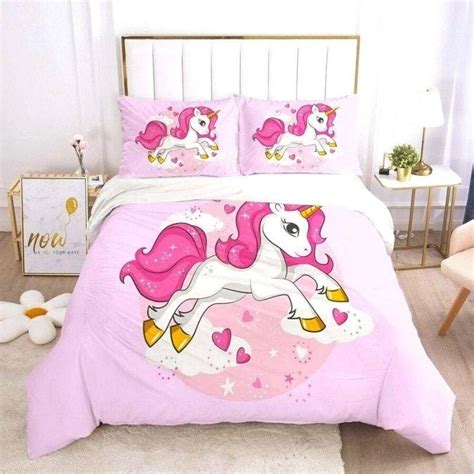 Housse De Couette Licorne Fille Place Housse De Couette Ensembles