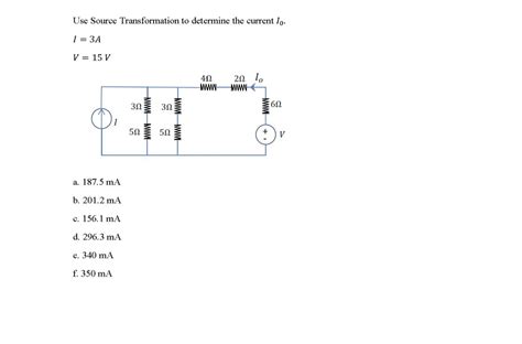 [solved] Use Source Transformation To Determine The Current 10 I 3a V Course Hero