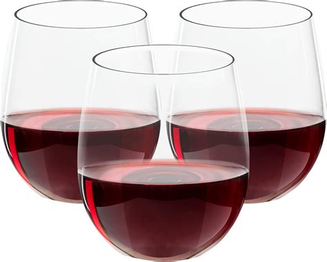 Focusline 32 Pack Plastic Wine Glasses Stemless 12 Oz