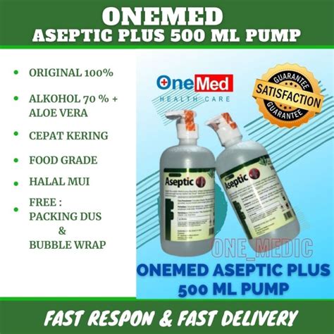 Jual One Med Aseptic Plus Cair Hand Sanitizer Ml Pump