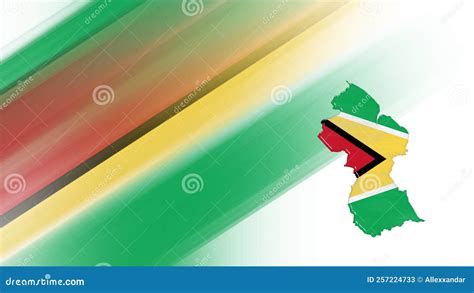 Mapa De La Bandera De Guyana Stock de ilustración - Ilustración de ...