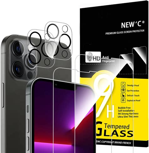 Newc 4 Pack 2 Pack Screen Protector For Iphone 13 Pro 2 Pack Camera Lens Protector Sensor