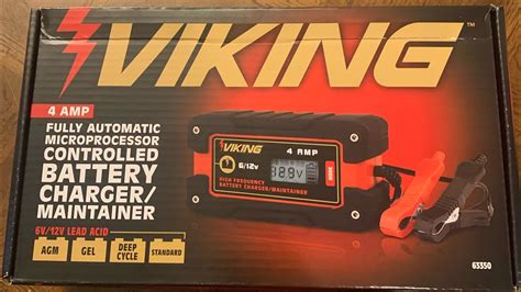 Harbor Freight Viking 4 Amp Battery Chargerreview And Demo 63350 Youtube