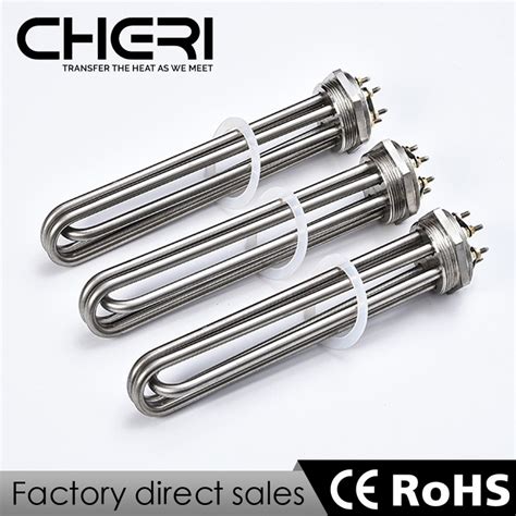 Electric Brass Stainless Steel Flange Tubular Immersion Water Boiler