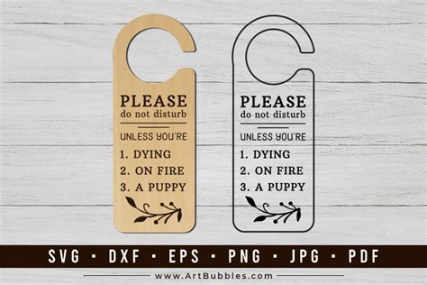 Door Knob Hanger Laser Cut Svg Bundle Artbubbles