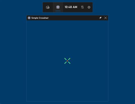 Crosshair overlay using Windows XBox game bar