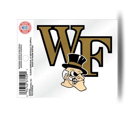 Wake Forest Demon Deacons Logo Static Cling Sticker New Window Or Car