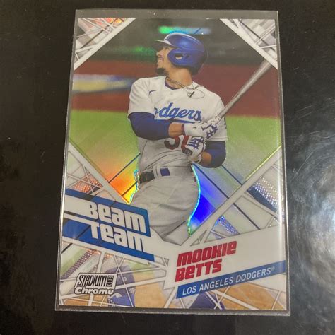 2021 Stadium Club Chrome Dodgers Mookie Betts Beam Team Insert Card