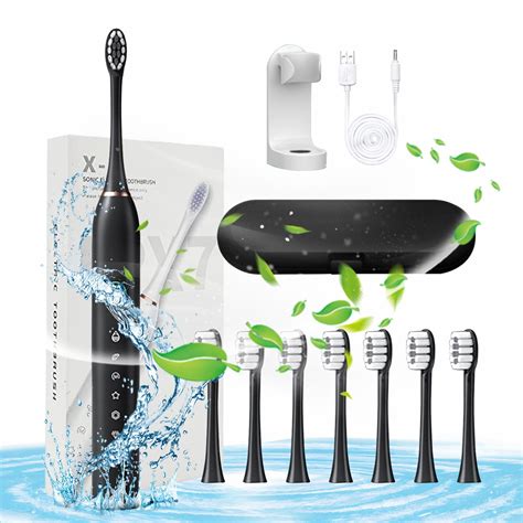 karymi Electric Toothbrush with 8 Brush Head-6 Gears with Bracket and
