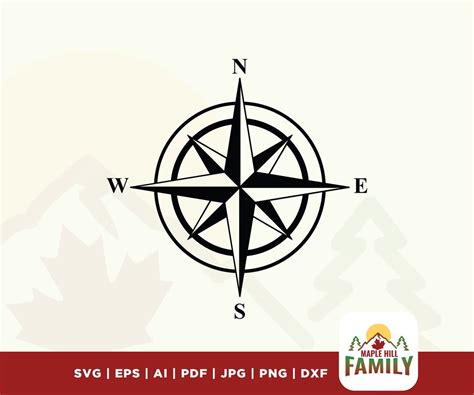 Compass Compass Svg Compass Rose Svg Nautical Compass Svg Dxf Png Eps Pdf Formats Cricut