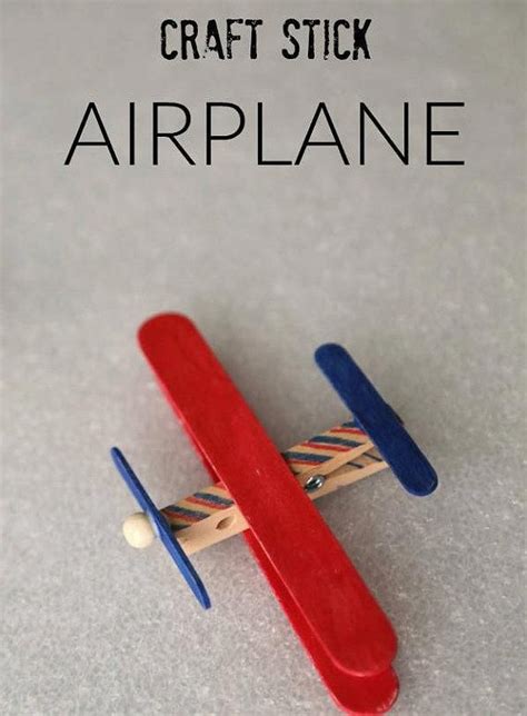 Diy Craft Stick Airplane Kit Etsy In 2021 Craft Stick Crafts