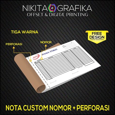 Jual Nota Custom Folio Ply Rangkap Nota Surat Jalan Faktur