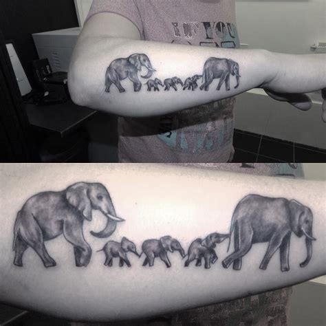 Elephant Train Tattoo