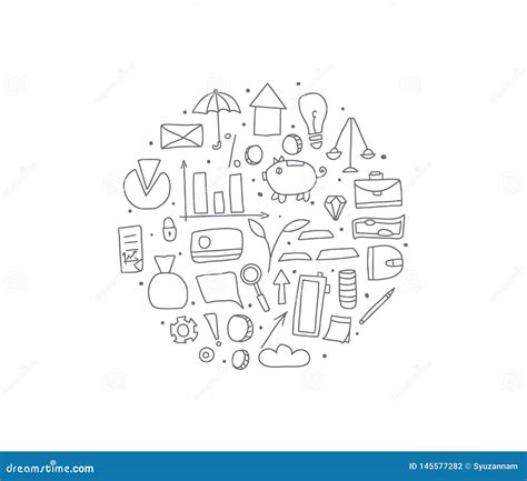 Set Of Finance Elements Vector Illustration Stock Vector