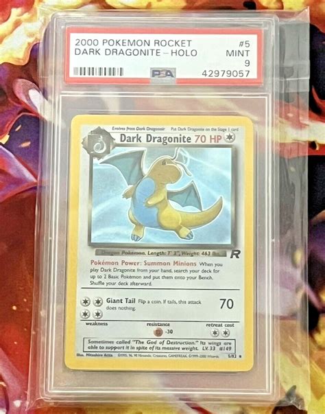 Pokemon Team Rocket Dark Dragonite Holo Psa Mint Ebay